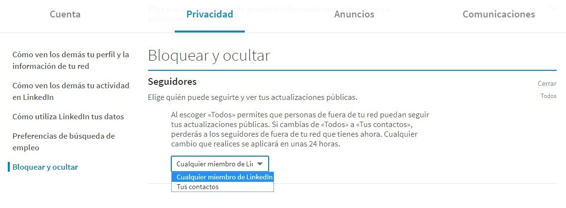 Engagement en LinkedIn - Seguidores actualizaciones públicas